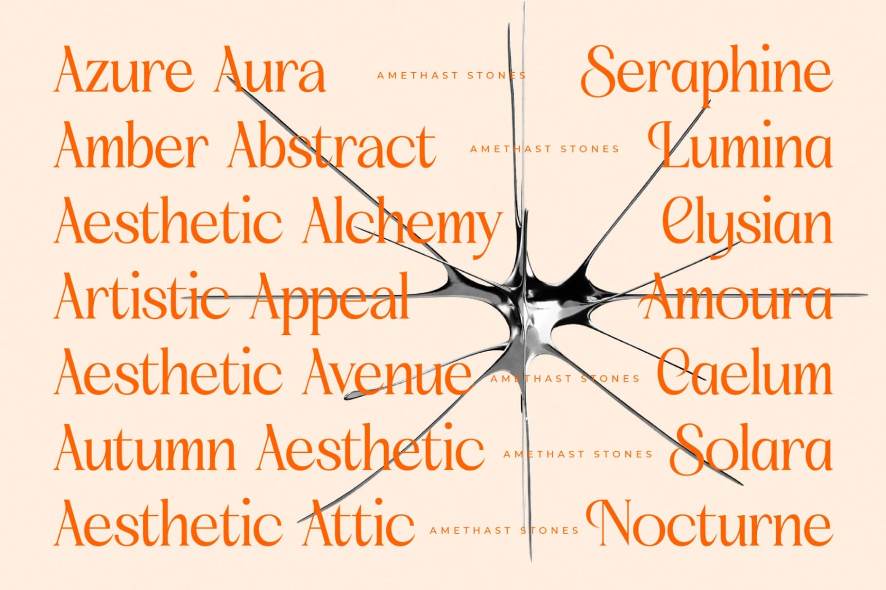 Preview 5 for Amethast Stones - Modern Alternate Serif Font