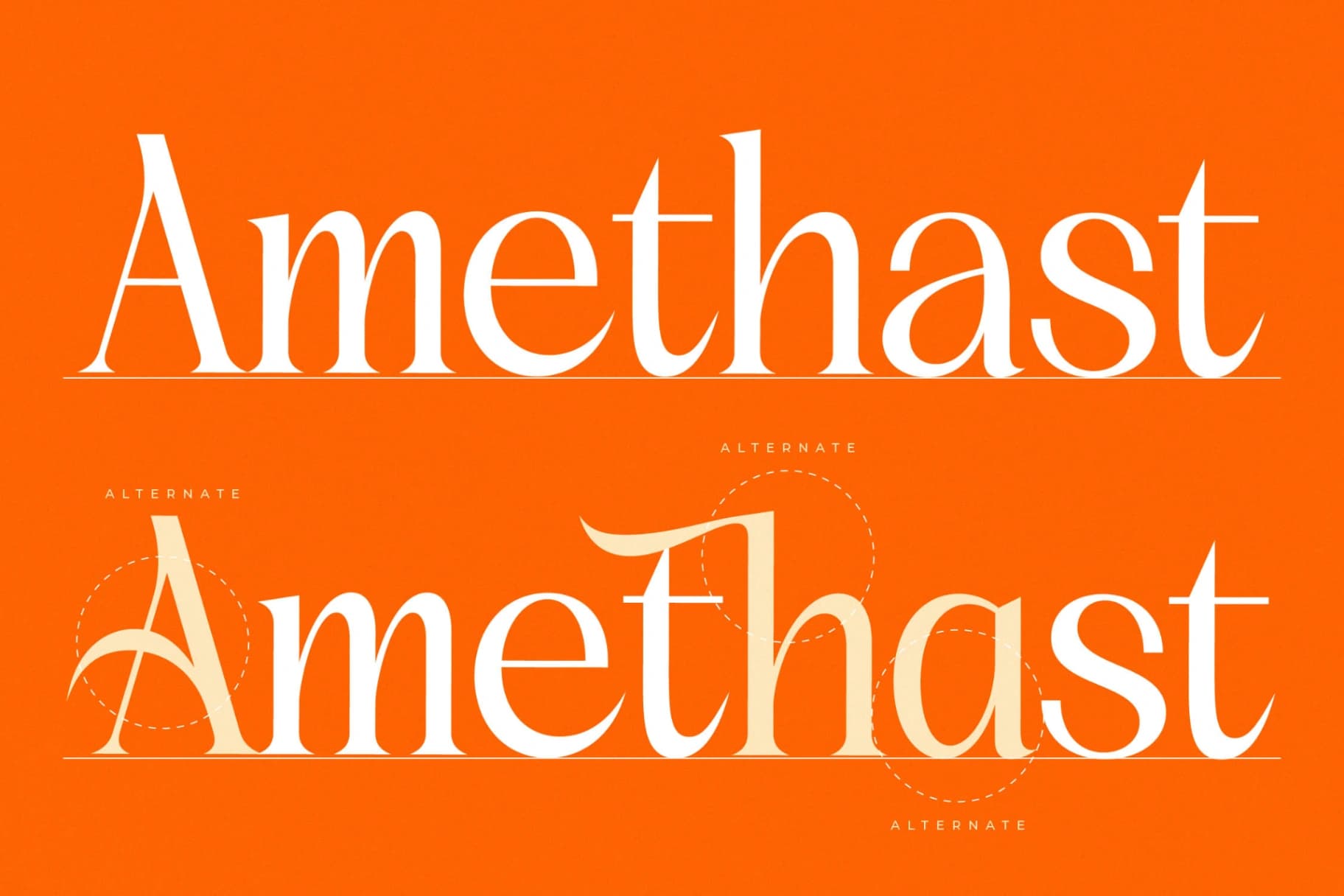 Preview 6 for Amethast Stones - Modern Alternate Serif Font