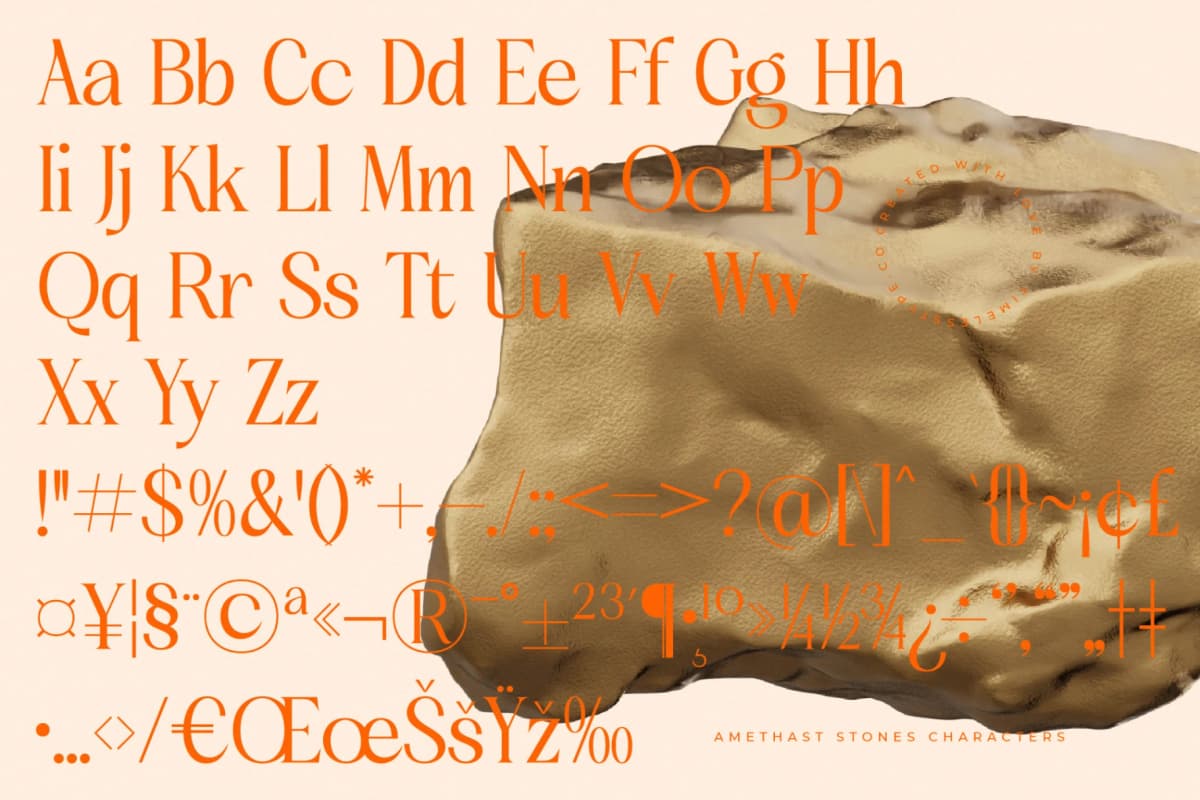 Preview 18 for Amethast Stones - Modern Alternate Serif Font