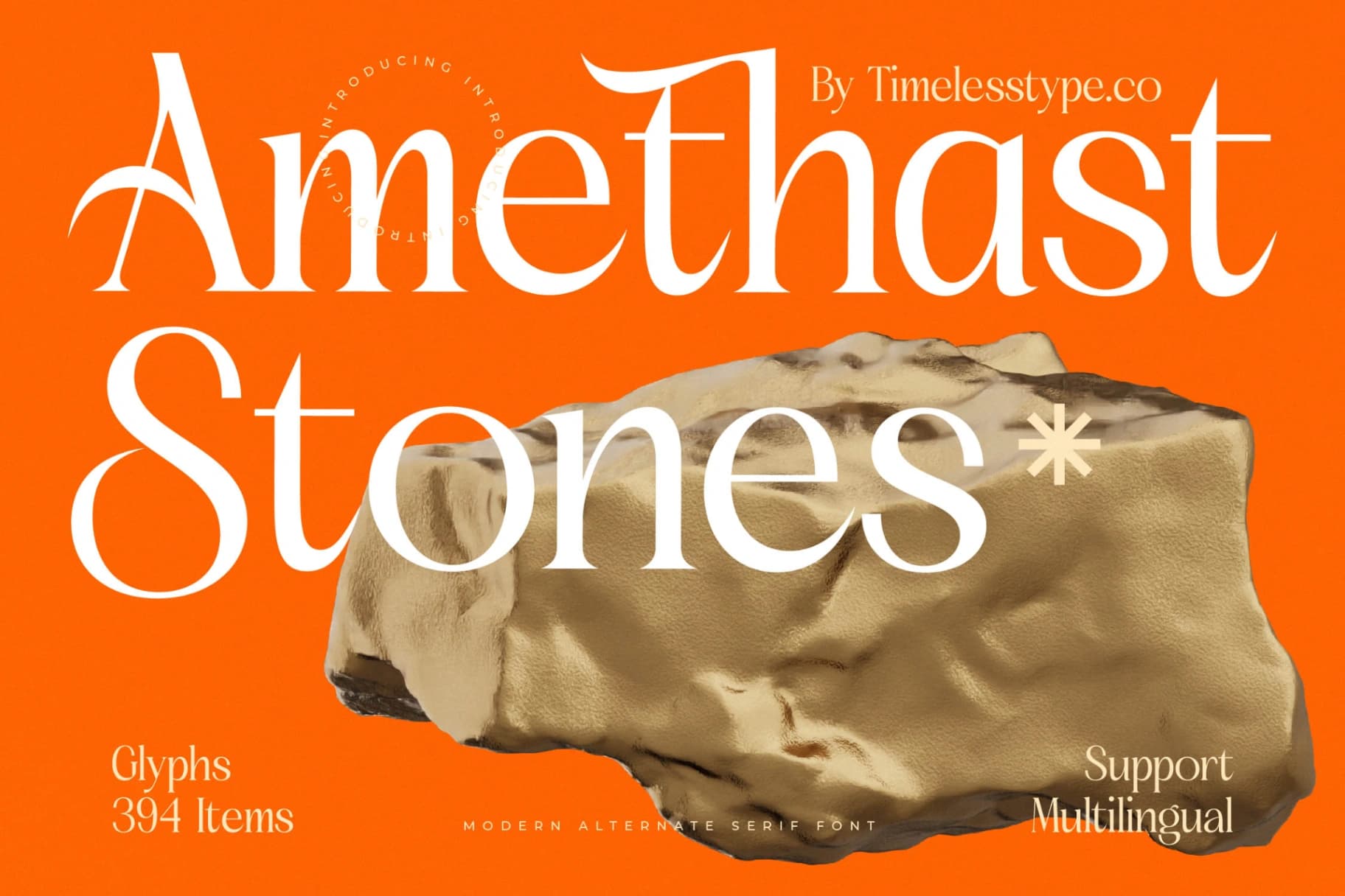 Preview of Amethast Stones - Modern Alternate Serif Font font