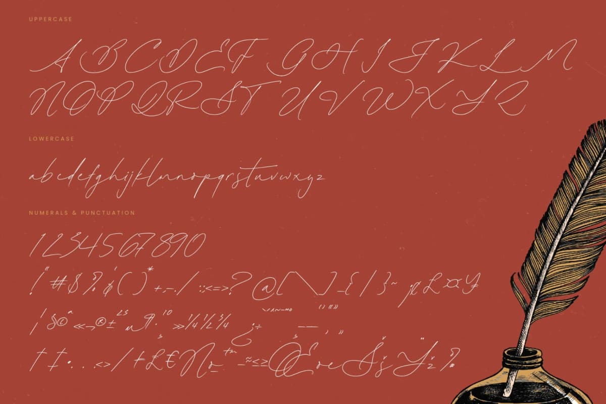 Antica Ratino - Stylish Signature Font font preview 18