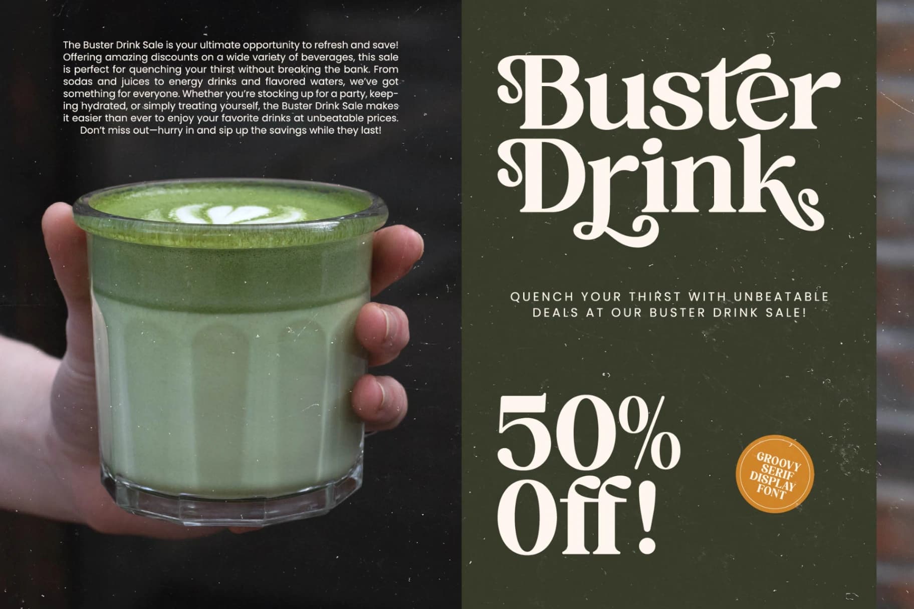 Preview 7 for Brighto Wander - Groovy Serif Display Font