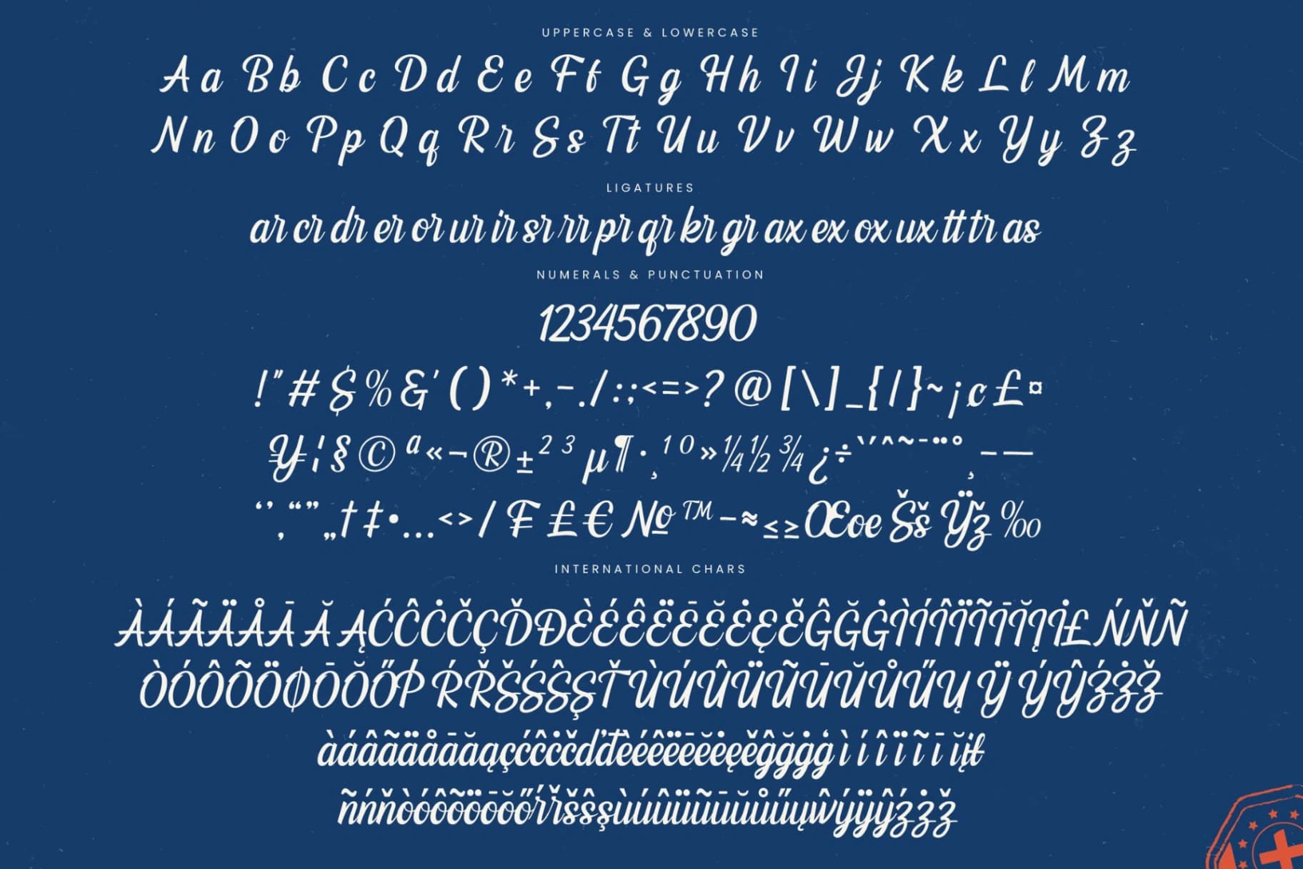 Preview 18 for Finland - Retro Script Logotype Font