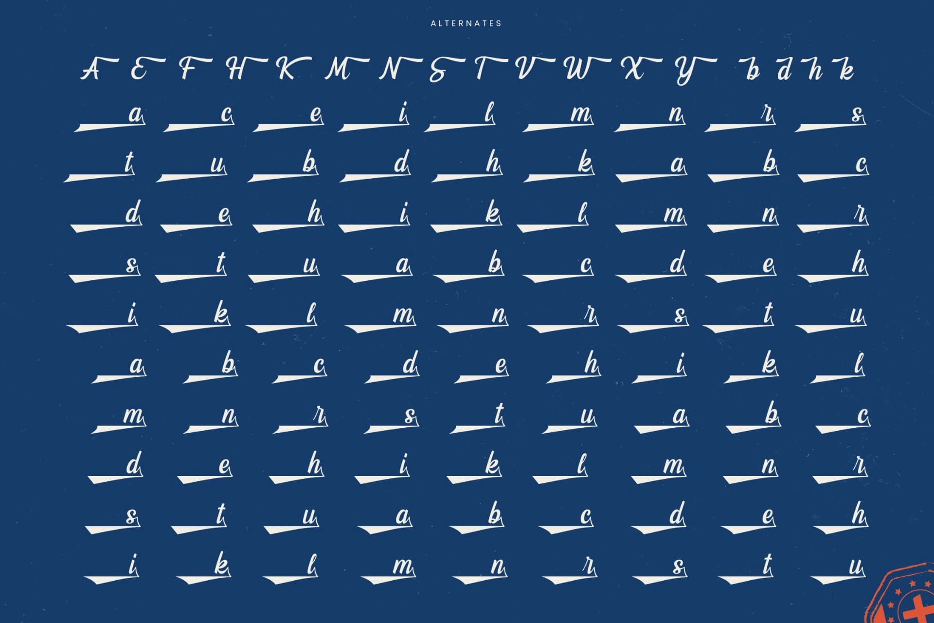 Preview 19 for Finland - Retro Script Logotype Font