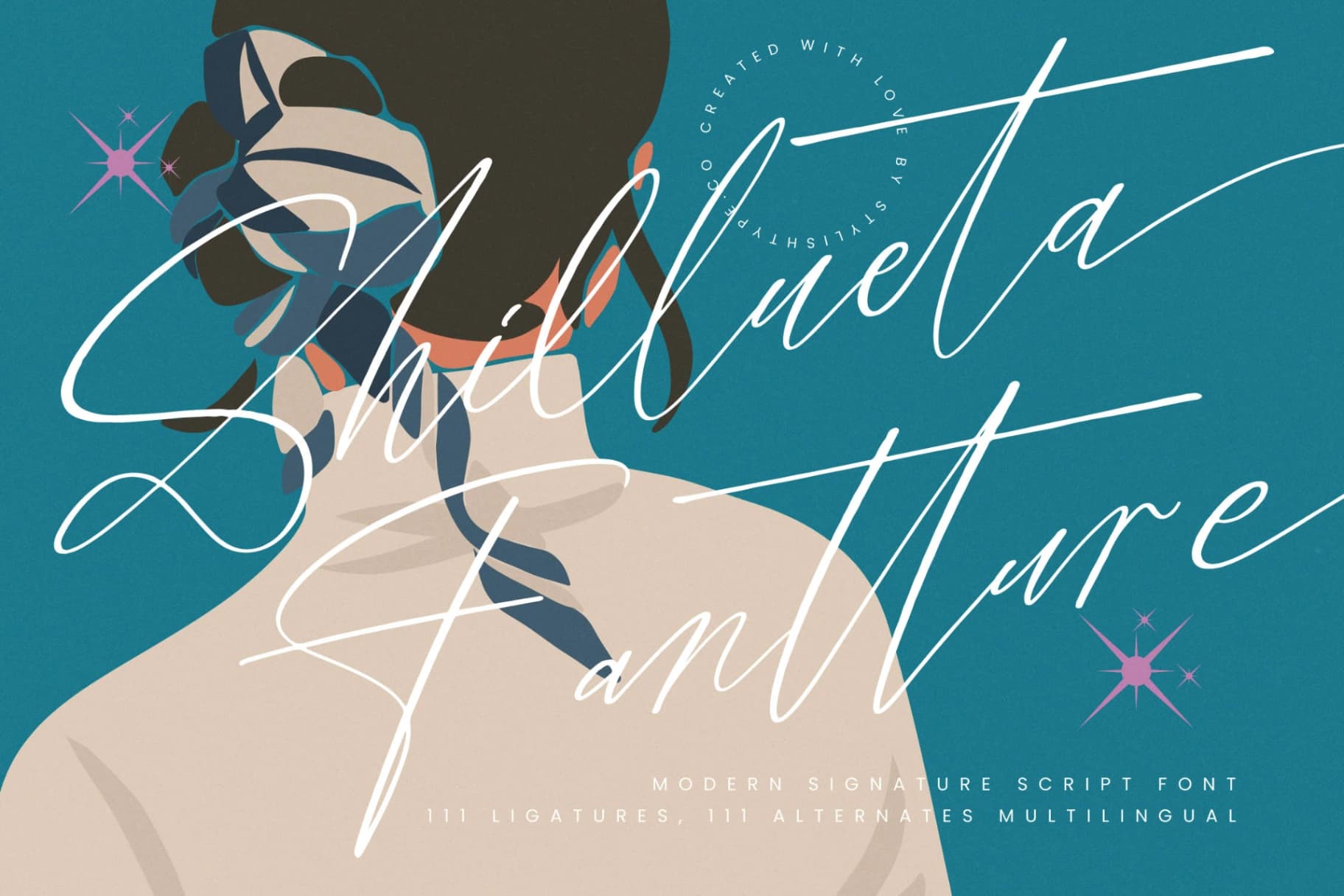 Preview of Shillueta Fantture - Modern Signature Script Font font