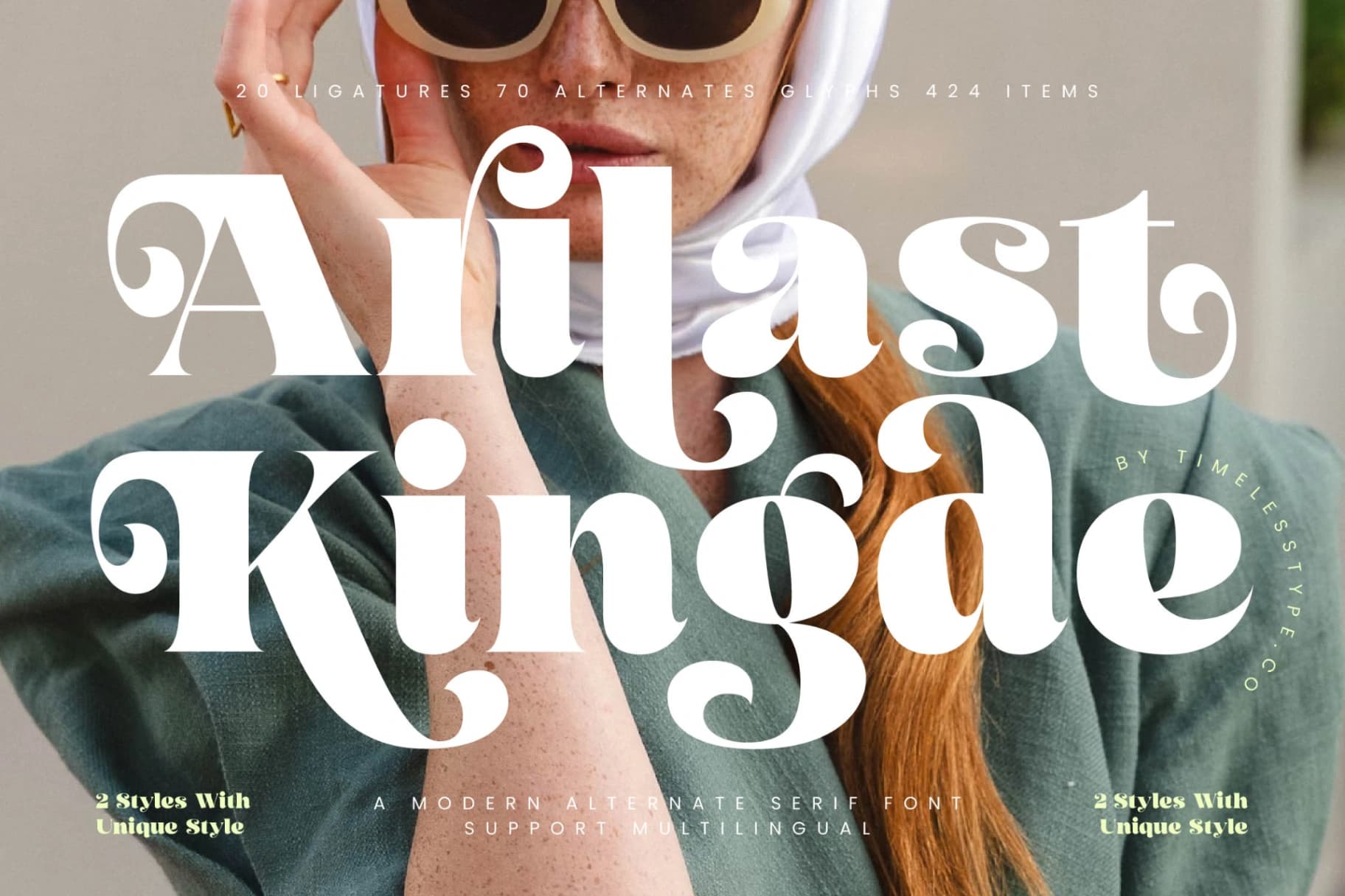 Preview of Arilast Kingde - Modern Alternate Serif Font font