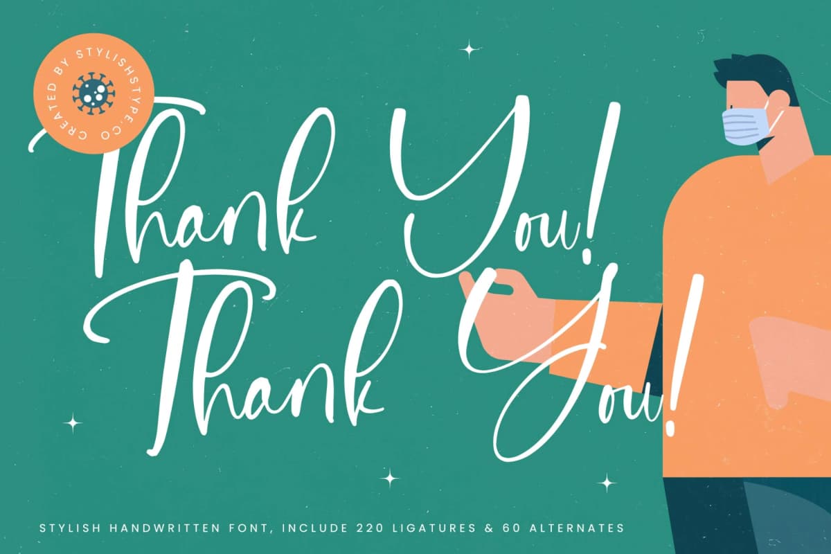 Sanitizer Eticulate - Stylish Handwritten Font font preview 20