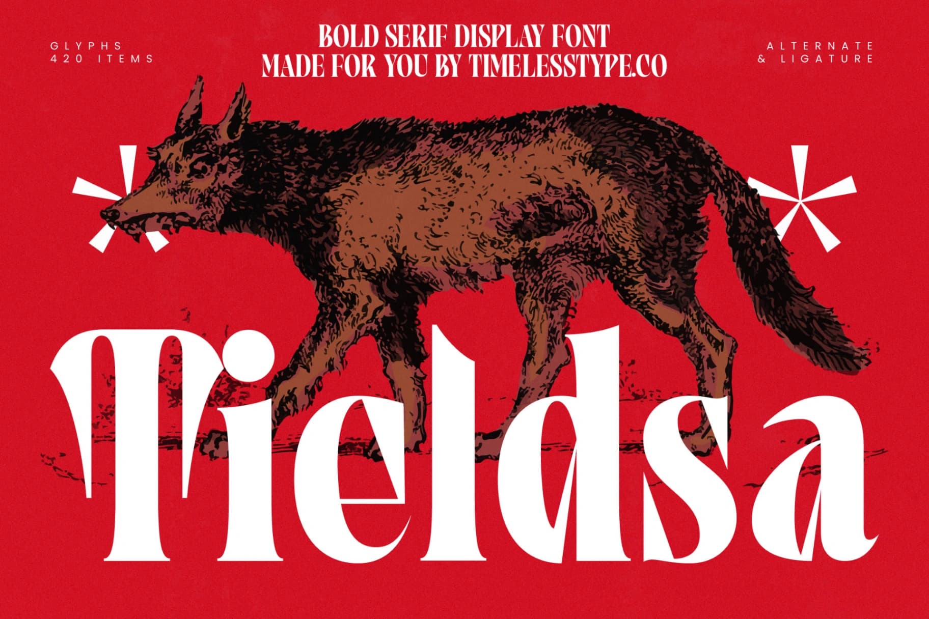Preview of Tieldsa - Bold Serif Display Font font