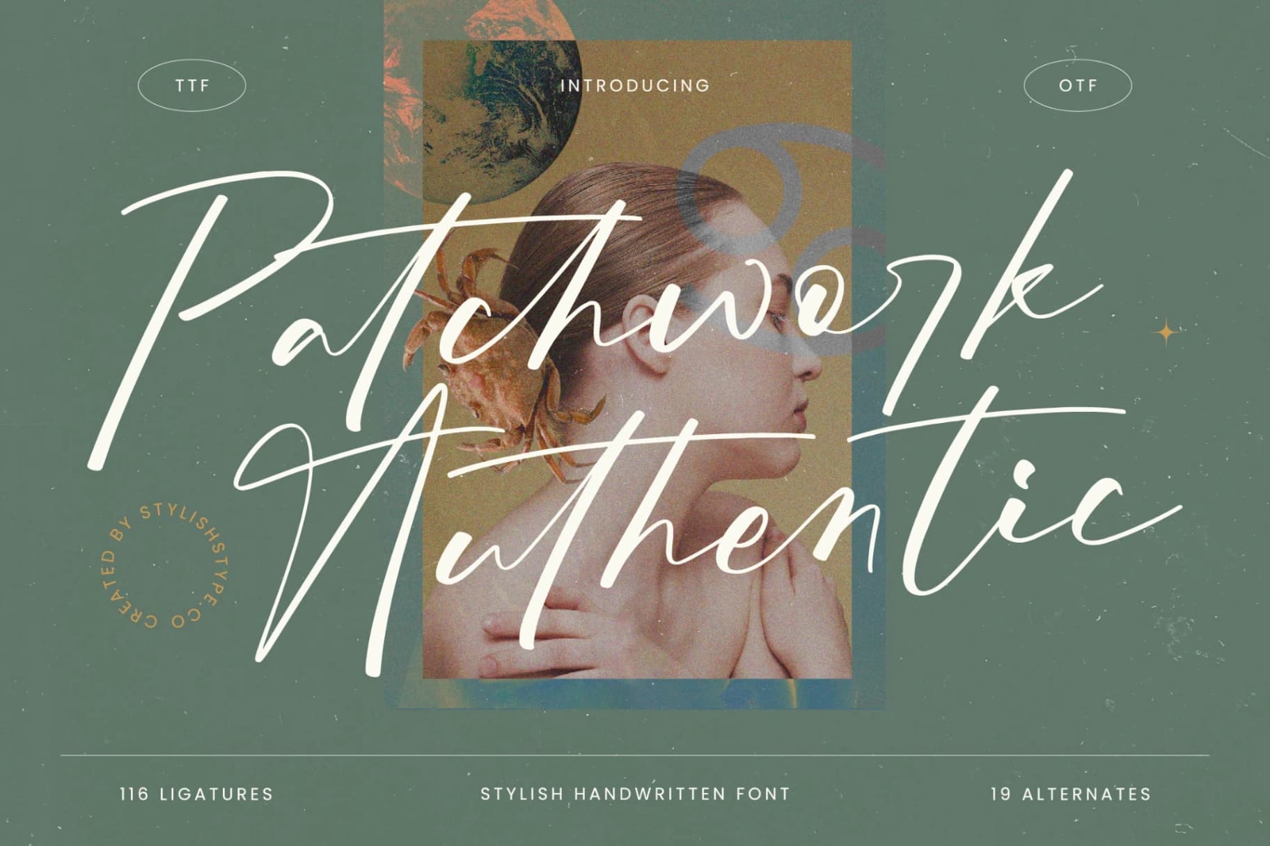Preview of Patchwork Authentic - Stylish Handwritten Font font