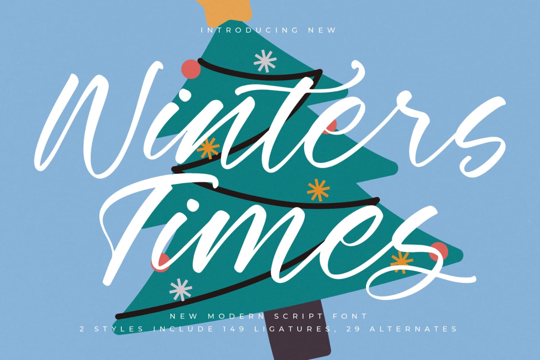 Preview of Winters Times - New Modern Script Font font