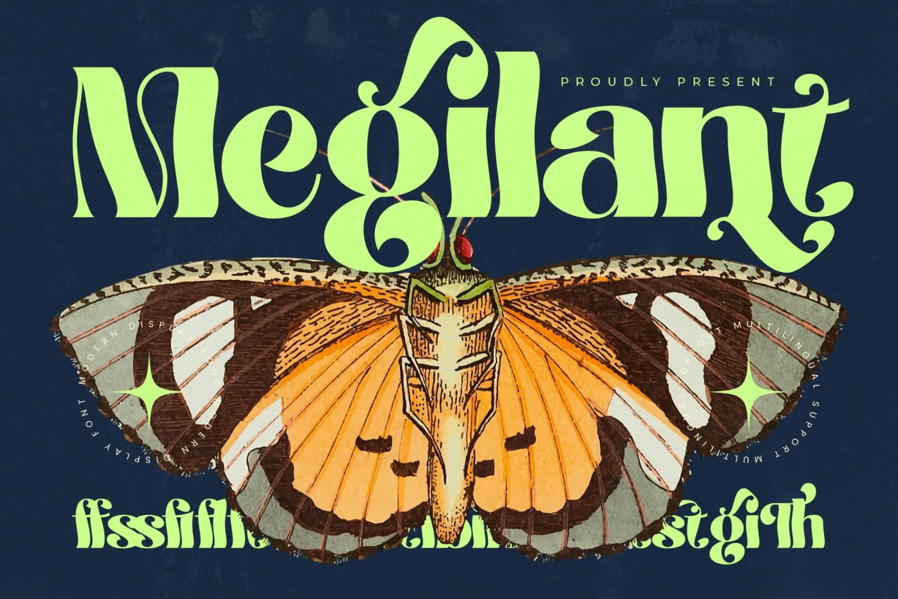 Preview 1 for Megilant - Modern Display Font