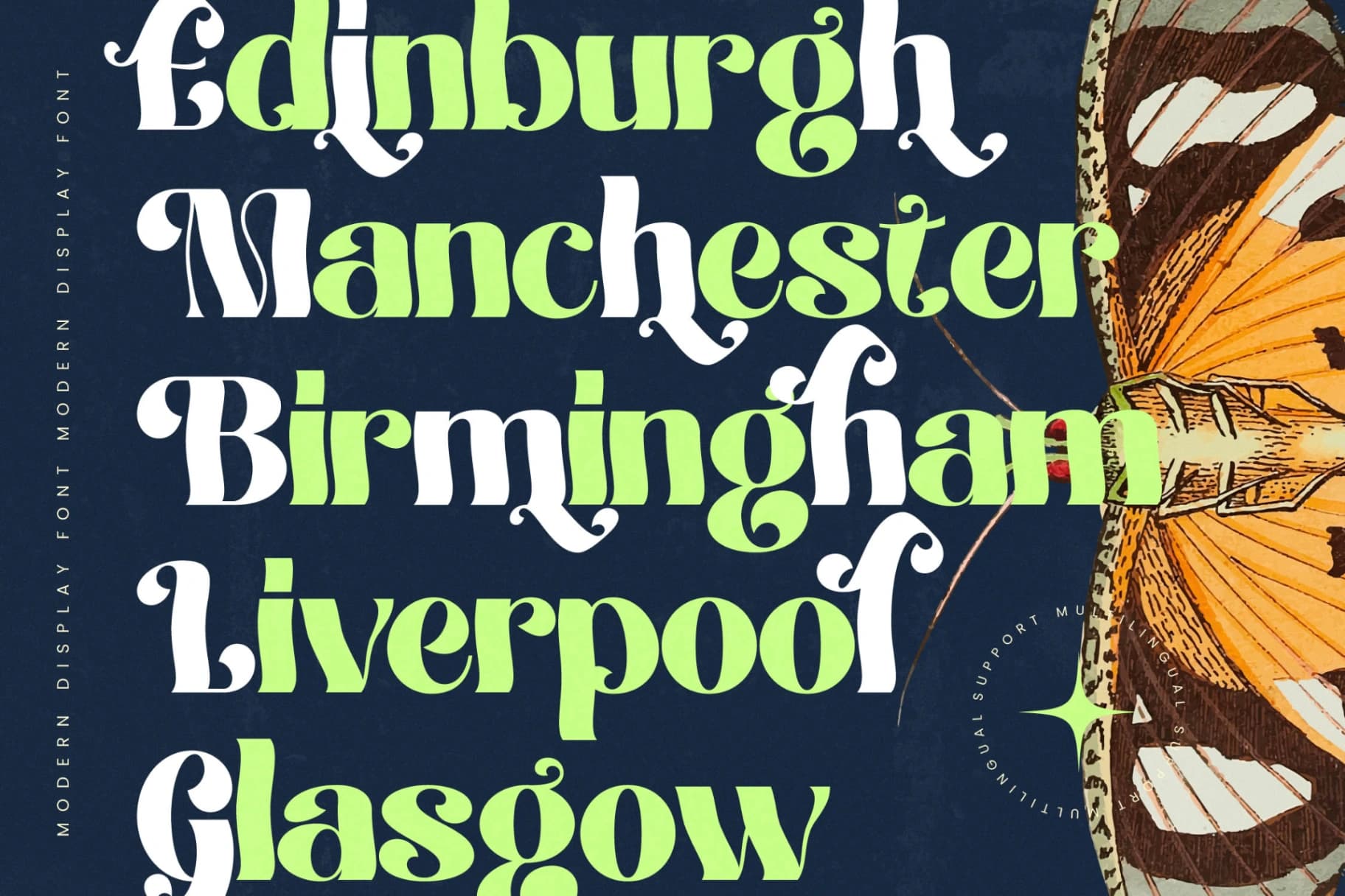 Preview 9 for Megilant - Modern Display Font