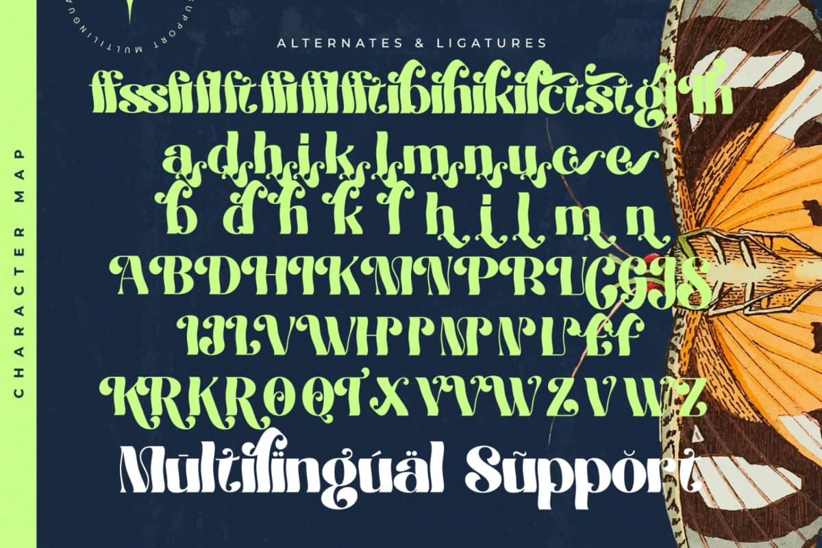 Megilant - Modern Display Font font preview 19