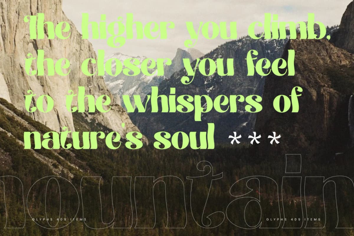 Megilant - Modern Display Font font preview 15