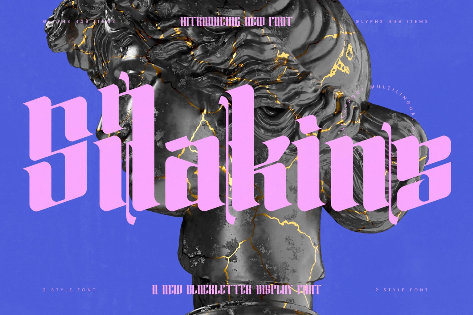Preview of Silakins - New Blackletter Display Font font