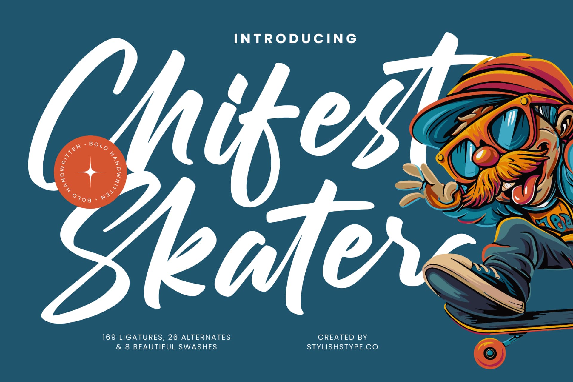 Preview of Chifest Skater - Bold Handwritten Font font