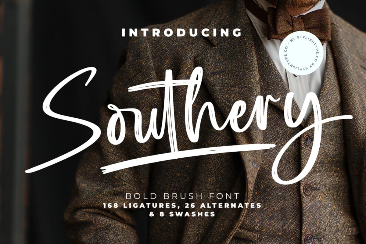 Southery - Bold Brush Font font preview