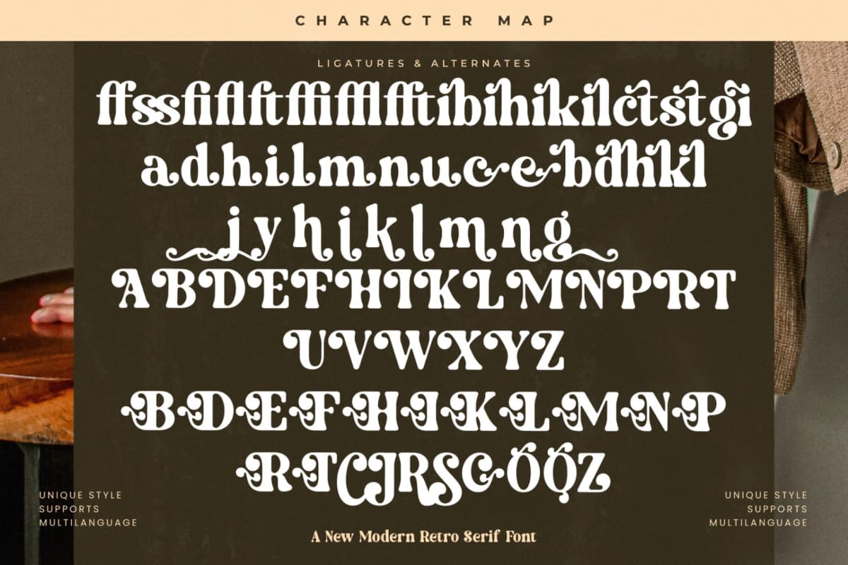 Bardes Magic - New Modern Retro Serif Font font preview 19