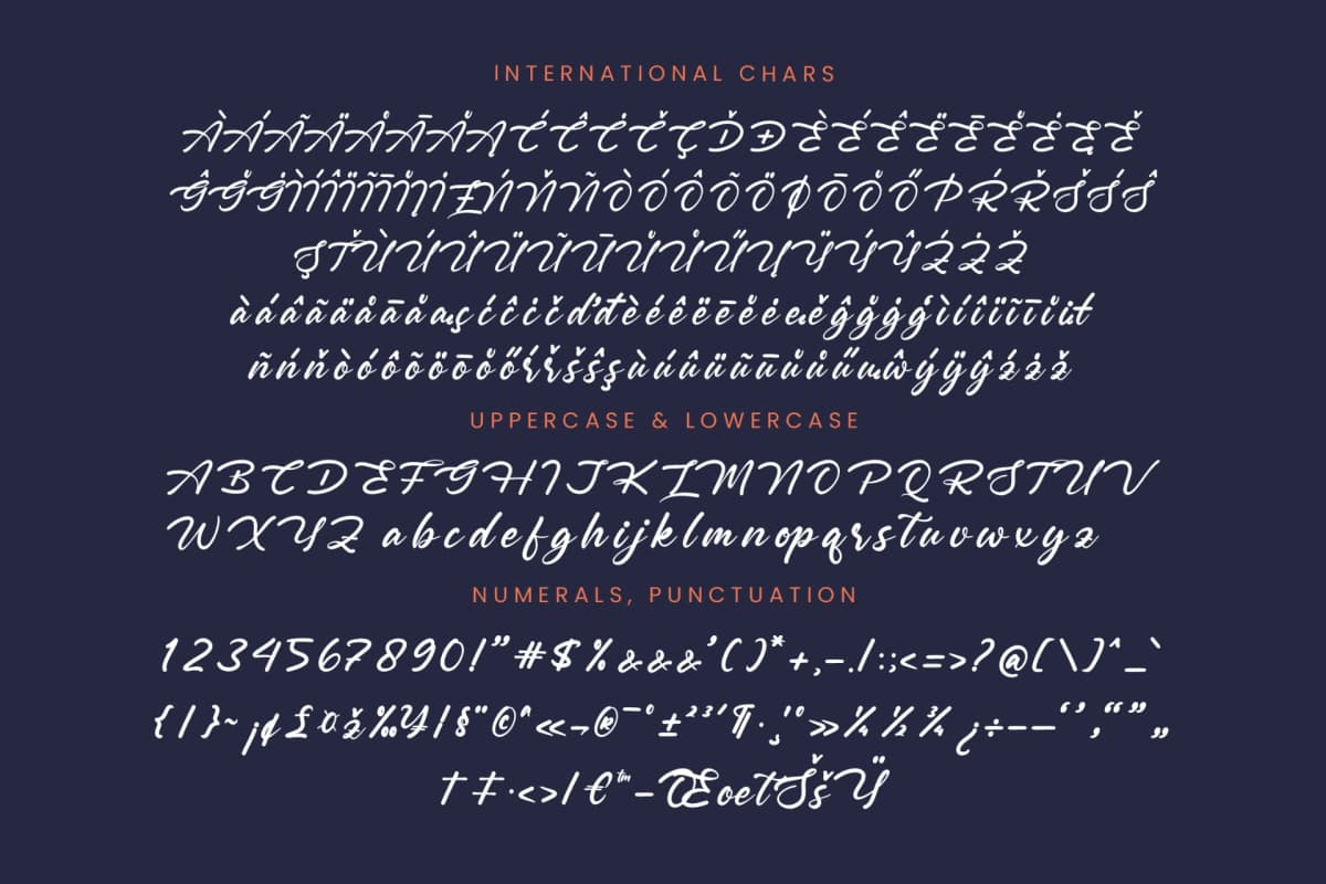 Preview 18 for Monthly Raine - Bold Calligraphy Font