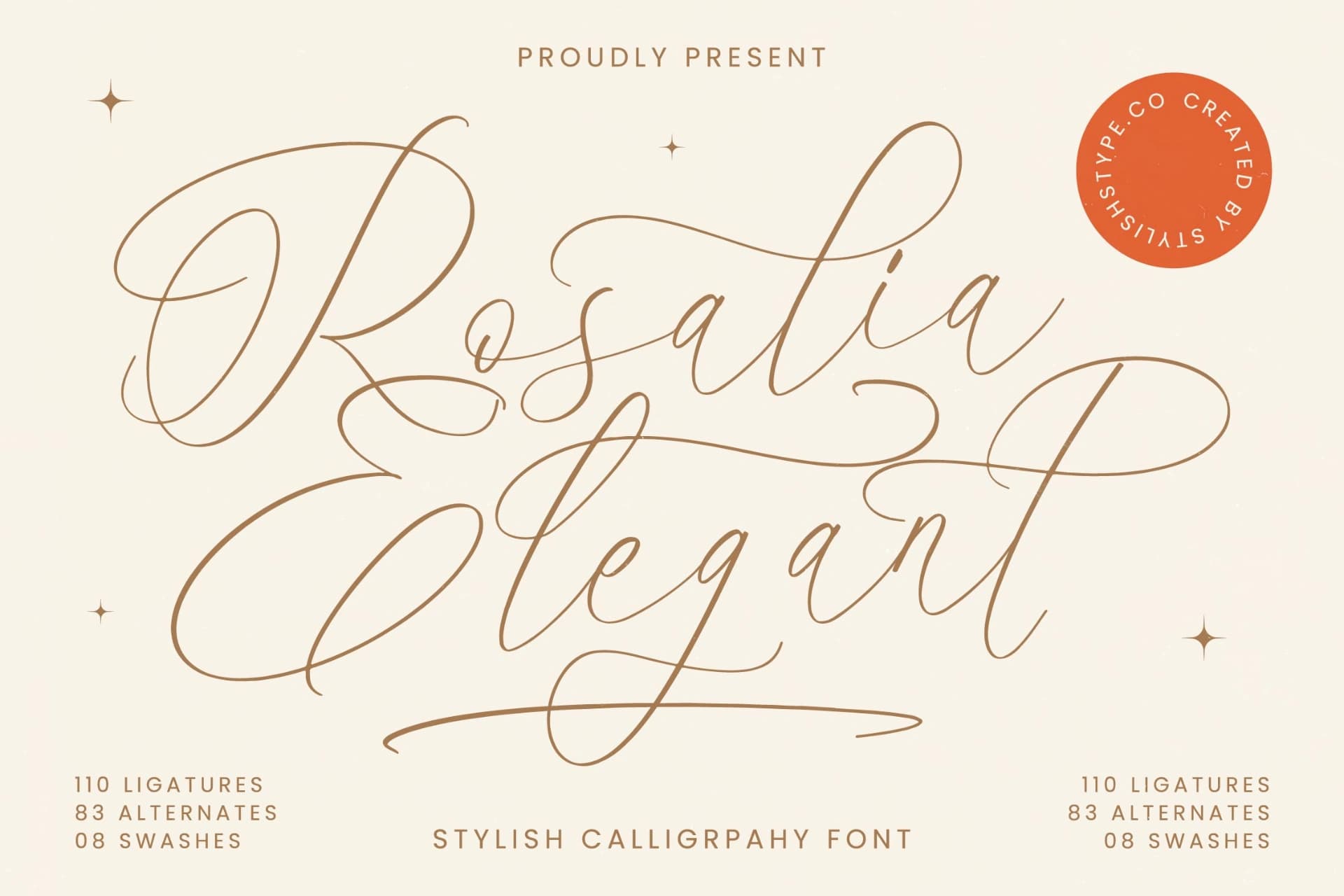 Preview of Rosalia Elegant - Stylish Calligraphy Font font