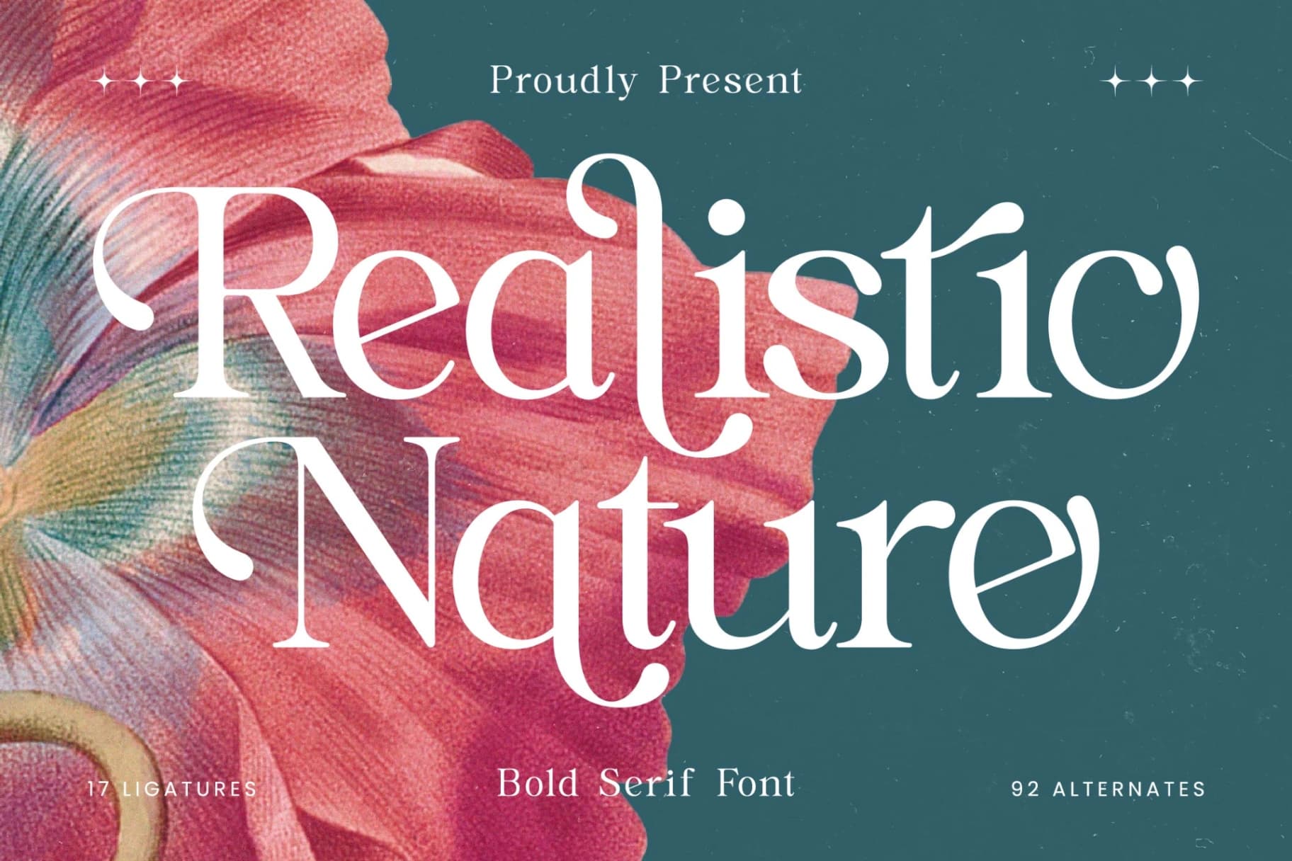 Preview of Realistic Nature - Bold Serif Font font