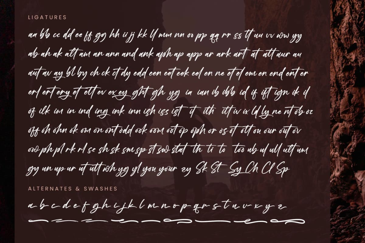 Mogary Overlay - Bold Calligraphy Font font preview 19