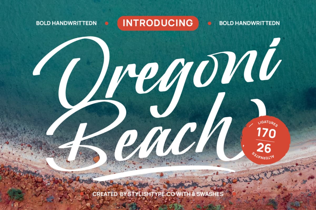 Oregoni Beach - Bold Handwritten Font font preview