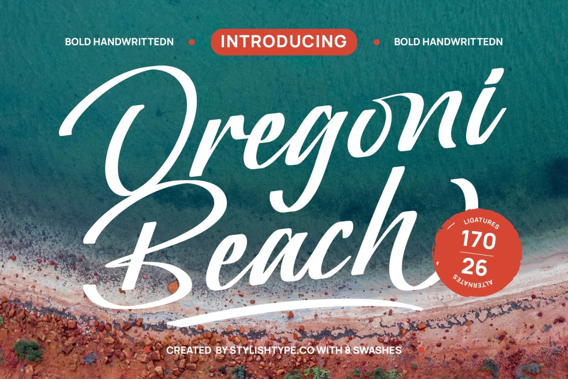 Preview of Oregoni Beach - Bold Handwritten Font font