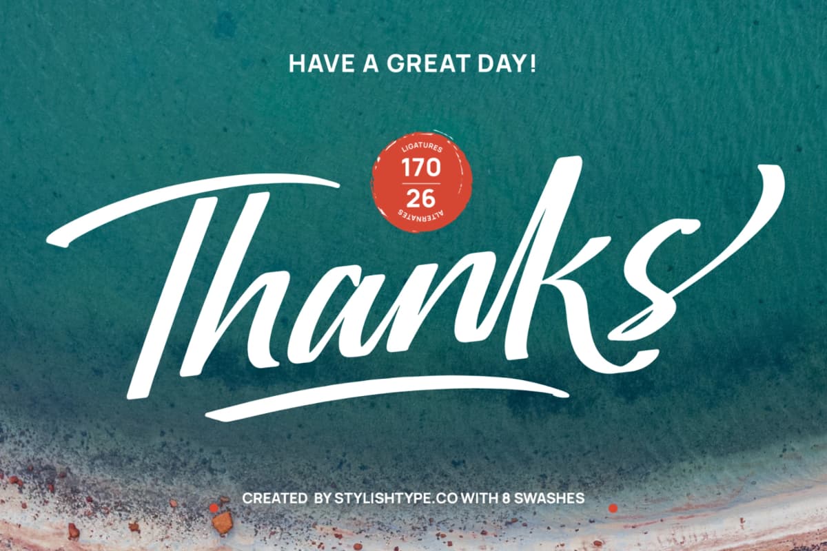 Oregoni Beach - Bold Handwritten Font font preview 20