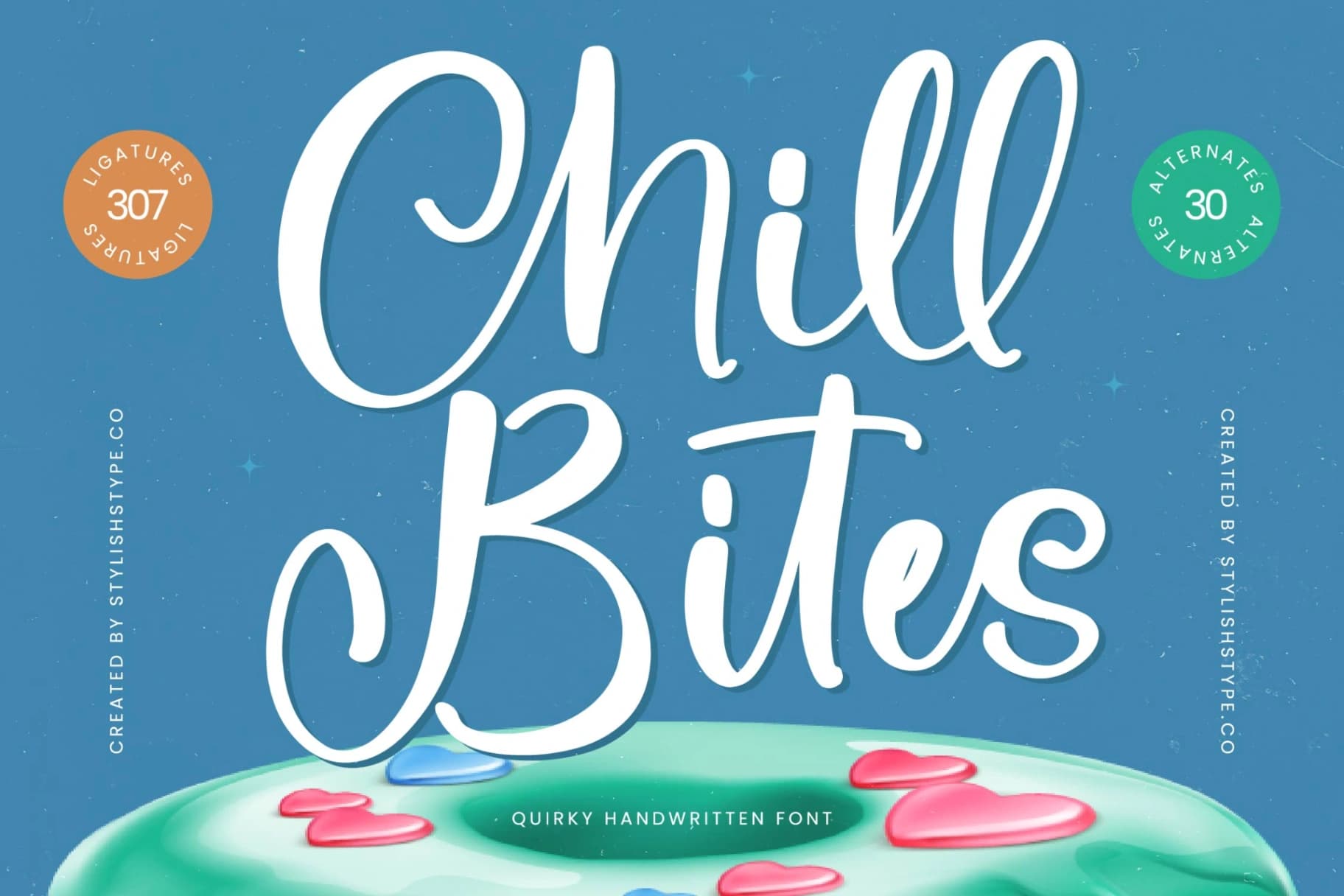 Preview of Chill Bites - Quirky Handwritten Font font