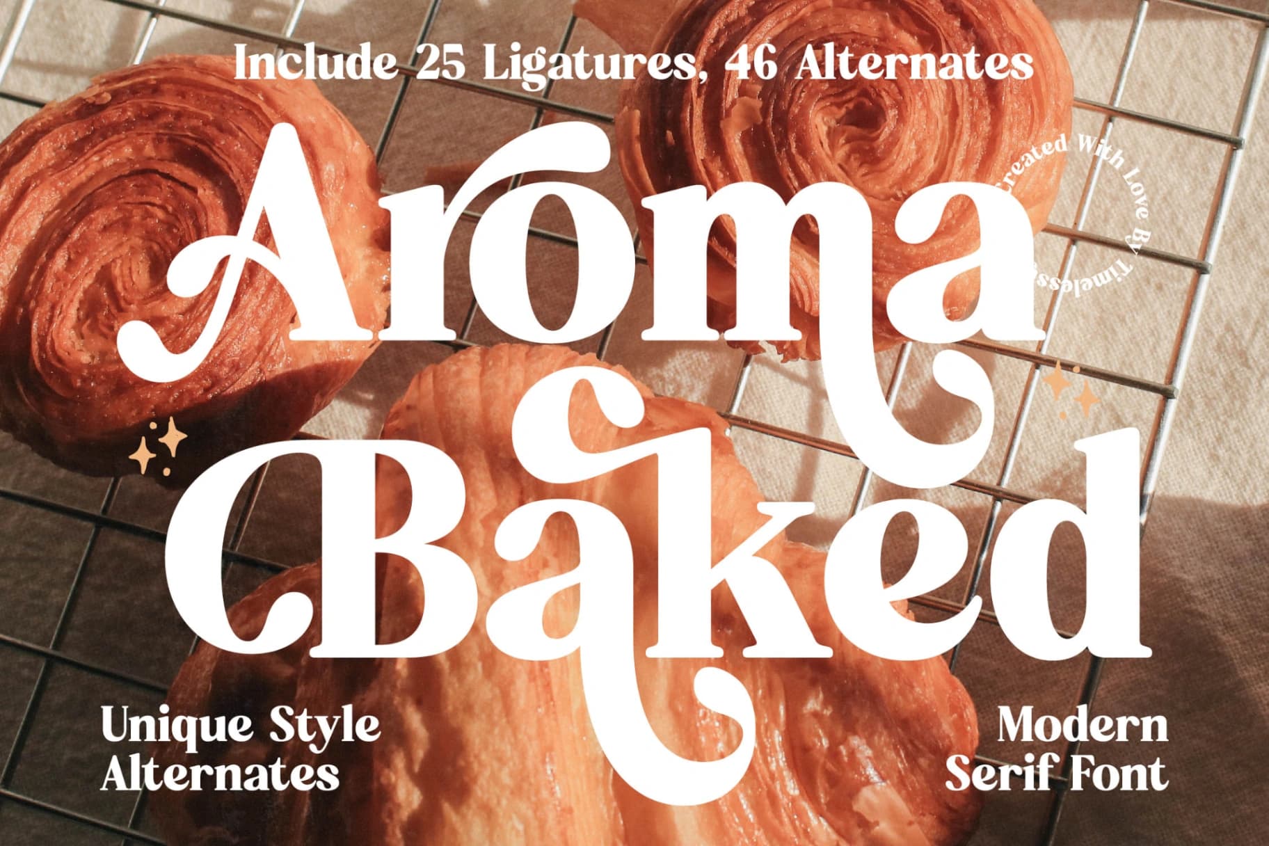 Preview of Aroma Baked - Modern Serif Font font