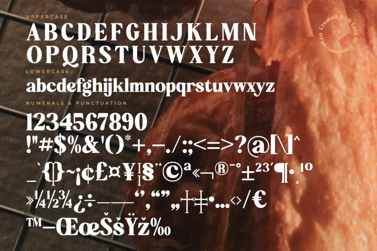Aroma Baked - Modern Serif Font font preview 19