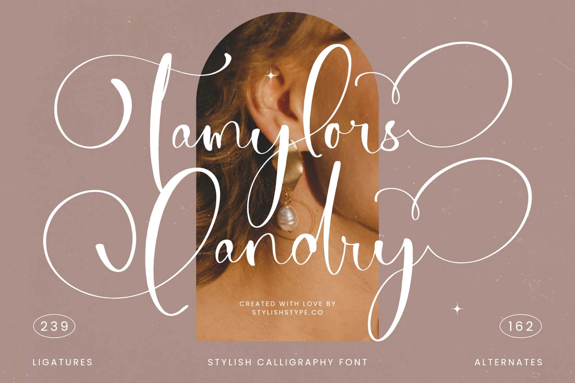 Preview of Tamylors Landry - Stylish Calligraphy Font font