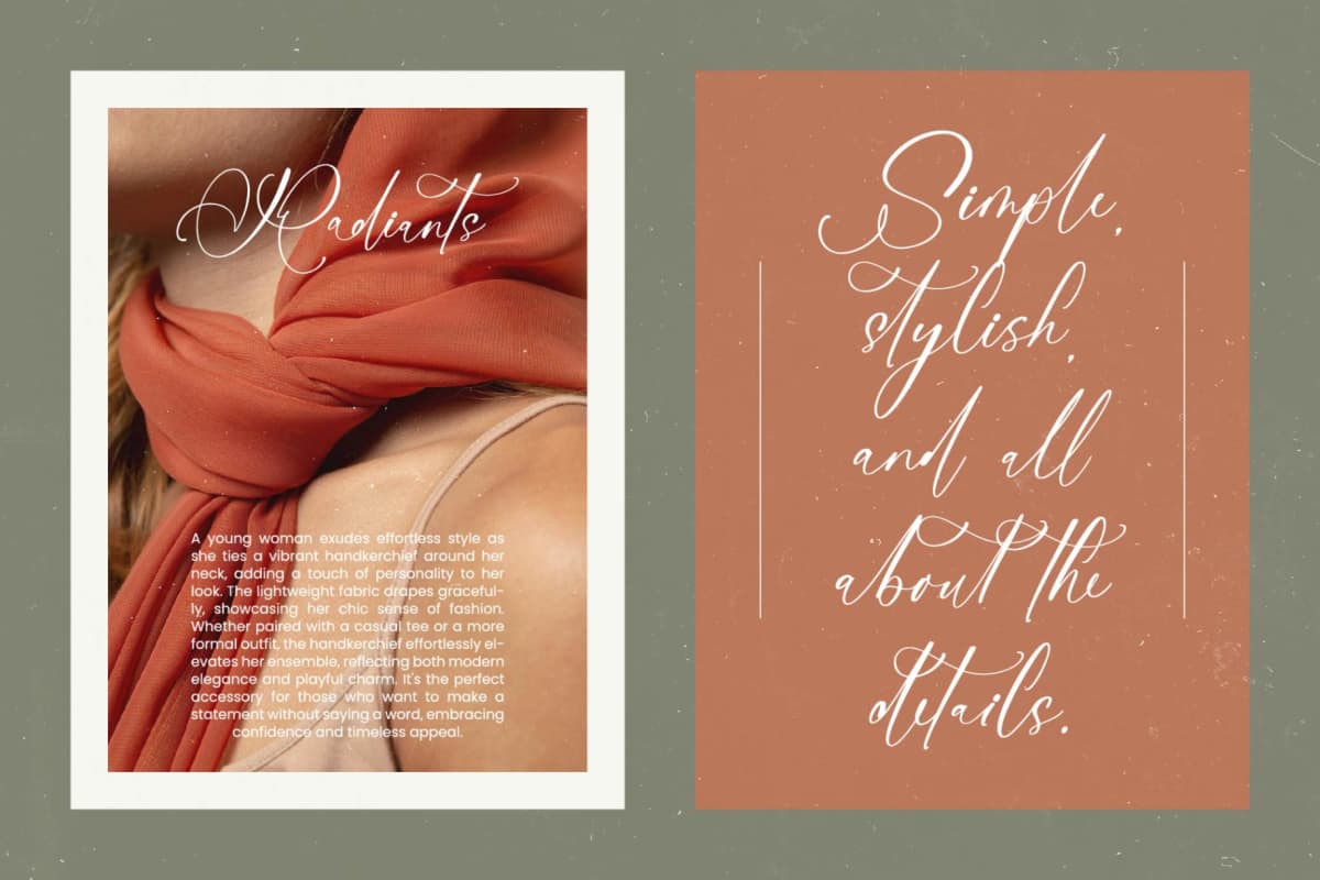 Nourisha Besthafi - Stylish Calligraphy Font font preview 2