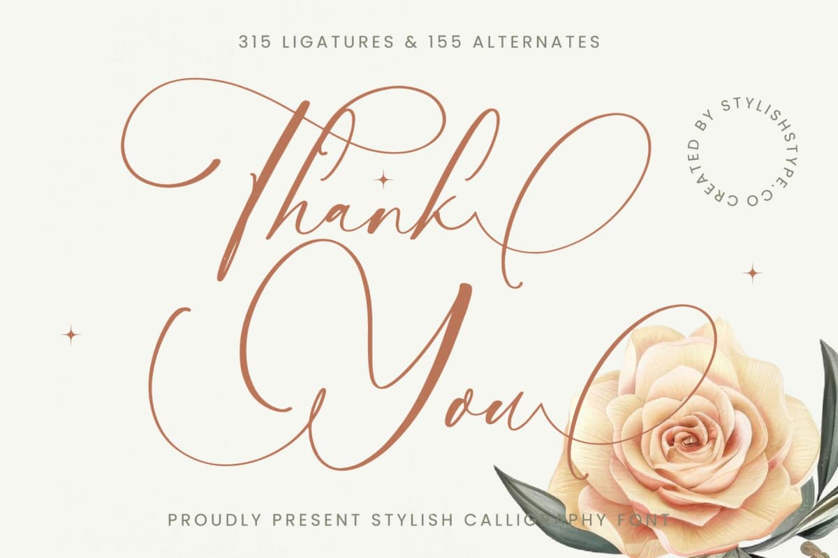Nourisha Besthafi - Stylish Calligraphy Font font preview 20