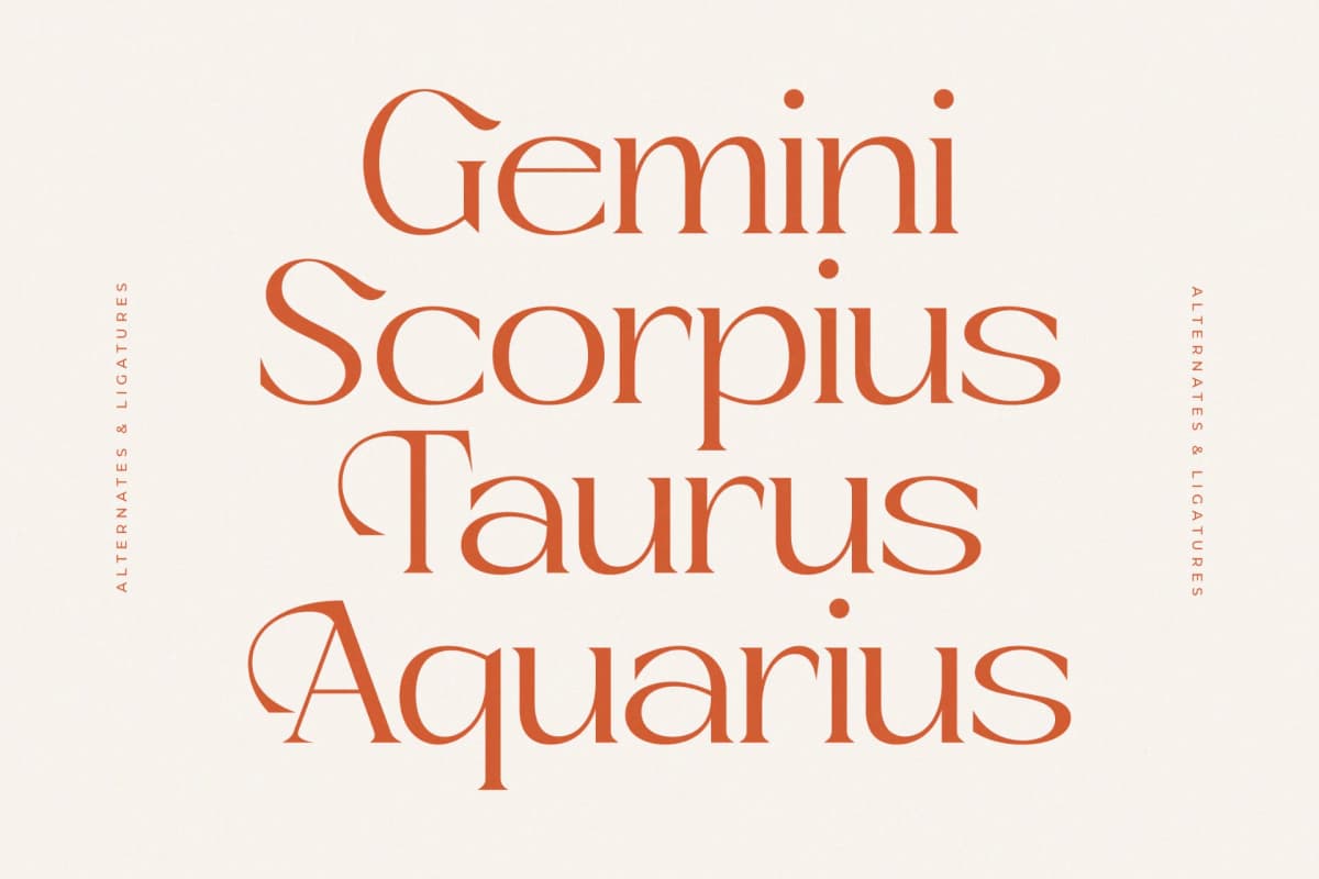 Sugiest - Modern Serif Font font preview 7