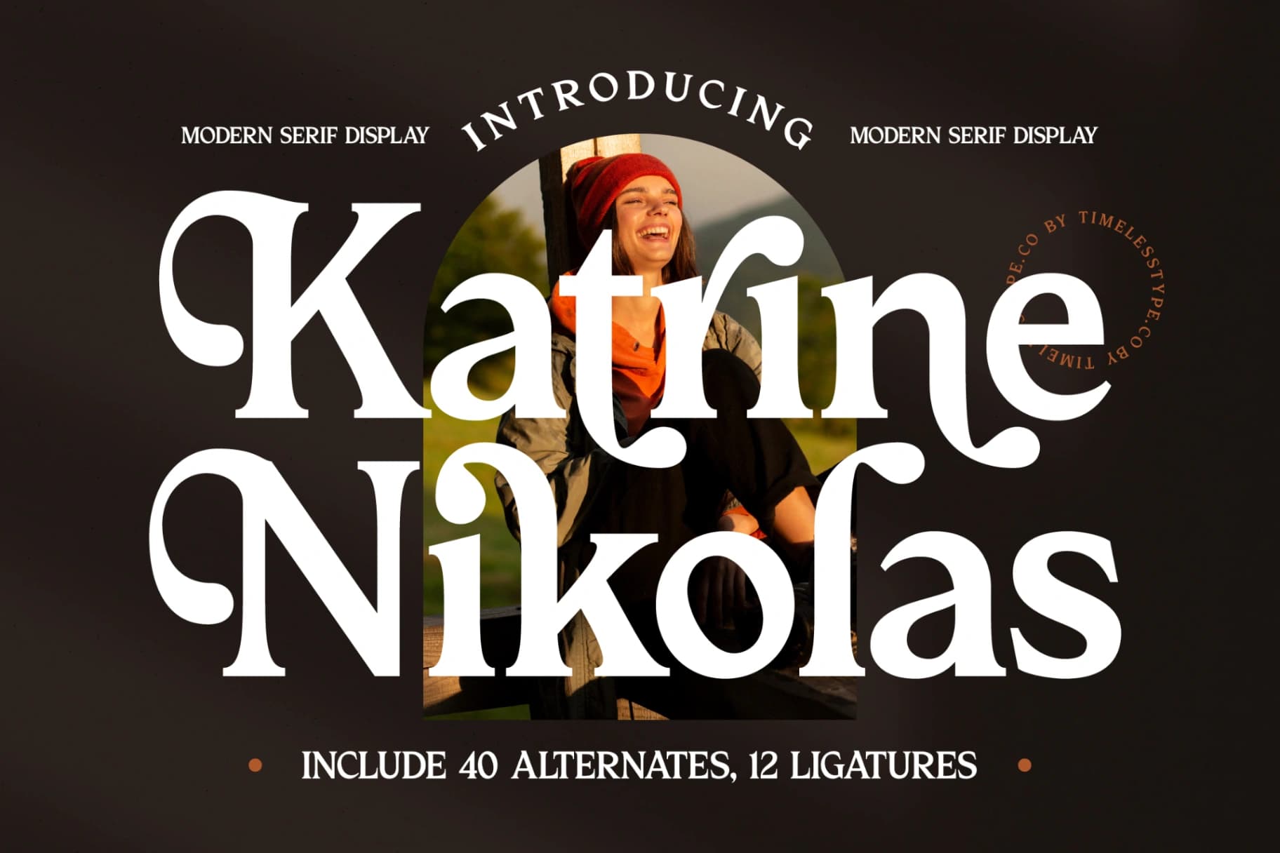 Preview of Katrine Nikolas - Modern Serif Display font