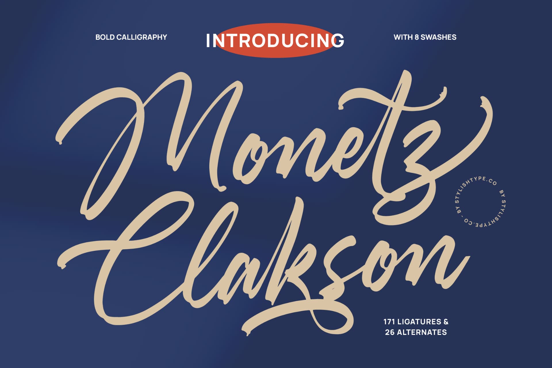 Preview of Monetz Clakson - Bold Calligraphy font