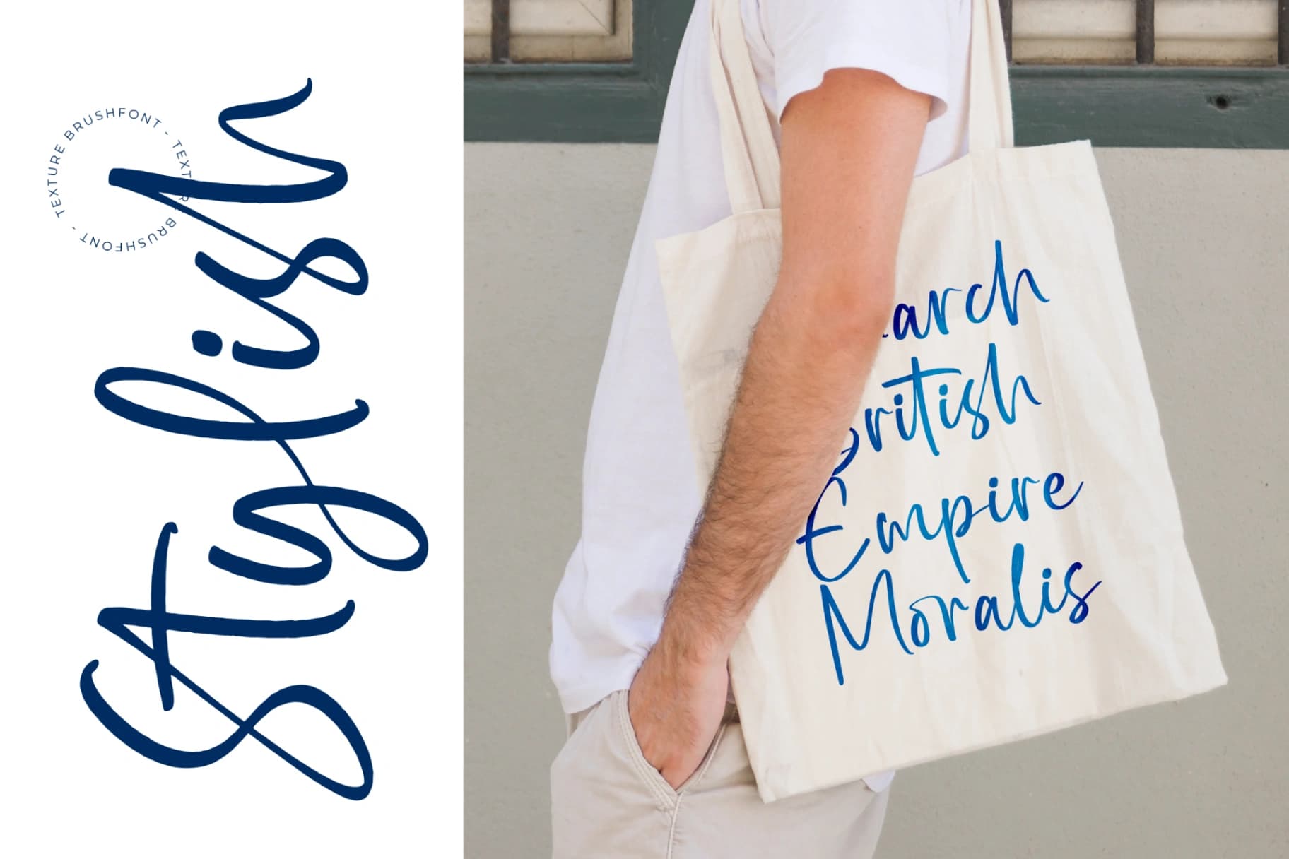 Preview 6 for Bright Nastury - Texture Brush Font