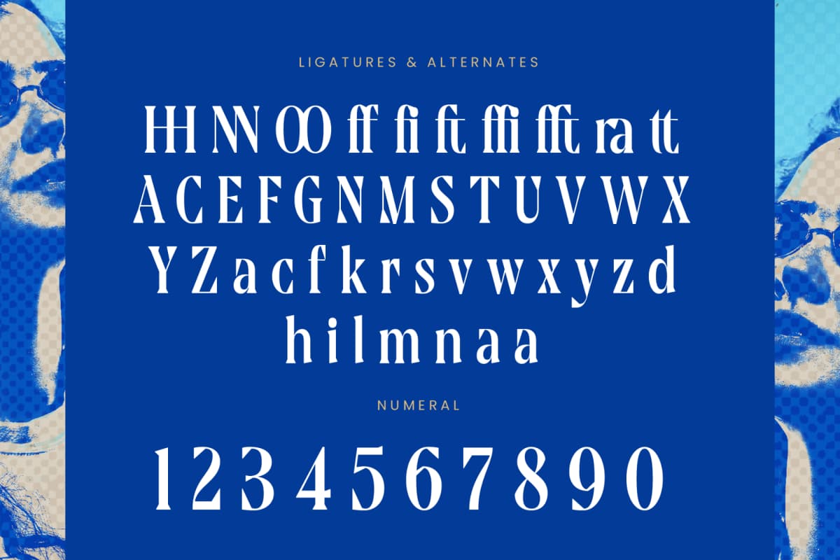 Moonni Zehher - Bold Tall Serif font preview 18