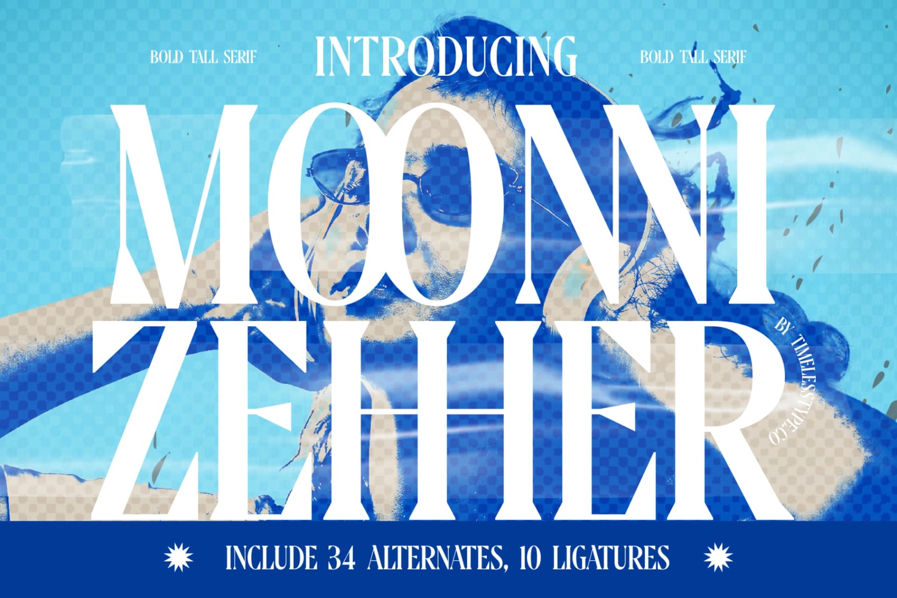 Preview 1 for Moonni Zehher - Bold Tall Serif