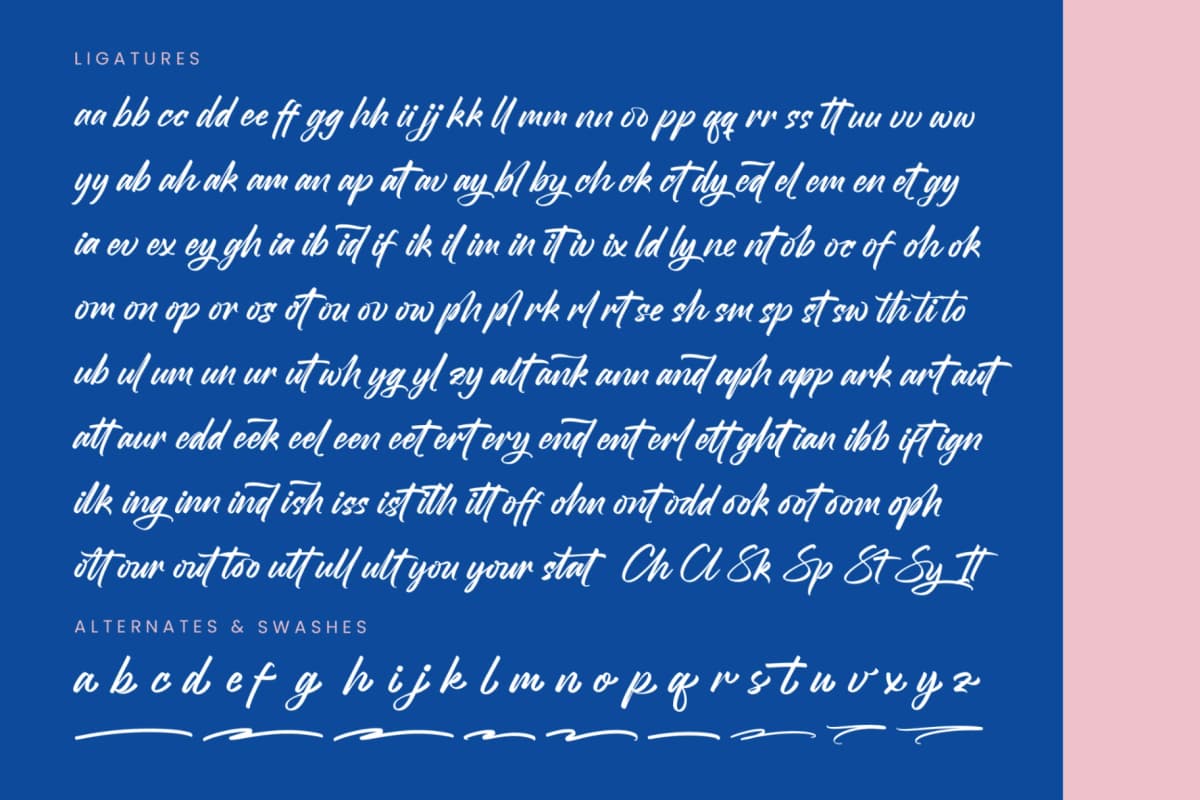 Stagets Thiender - Bold Handwritten Font font preview 19