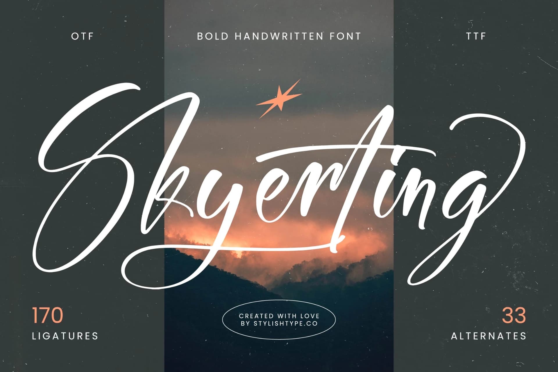 Preview of Skyerting - Bold Handwritten Font font