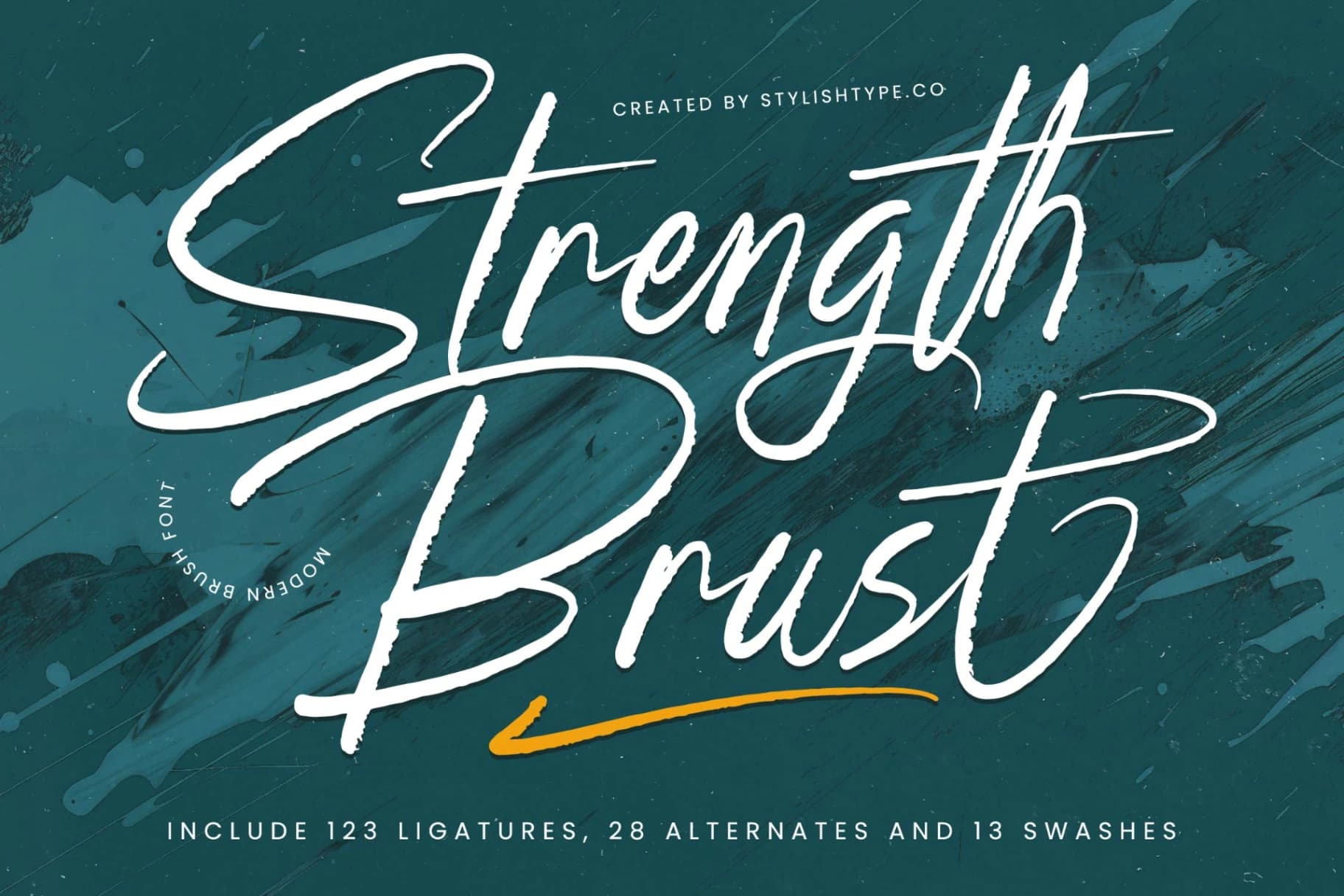 Preview of Strength Brust - Modern Brush Font font