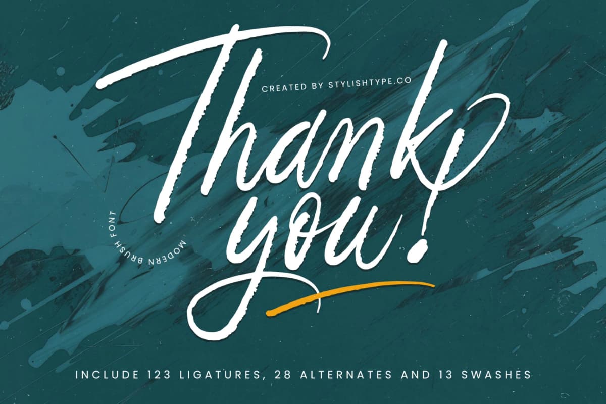 Strength Brust - Modern Brush Font font preview 20