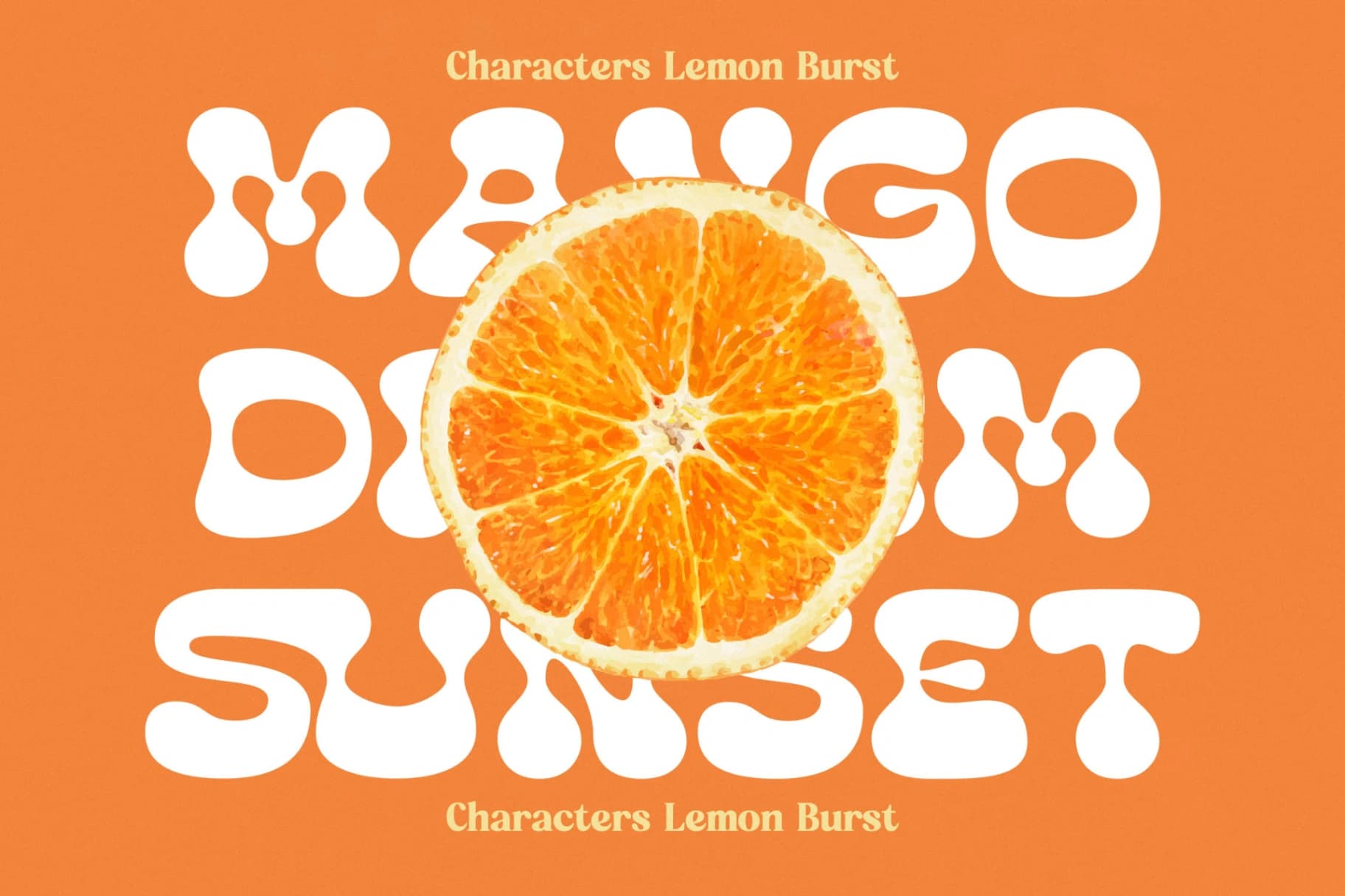 Preview 2 for Lemon Burst - Groovy Display Font
