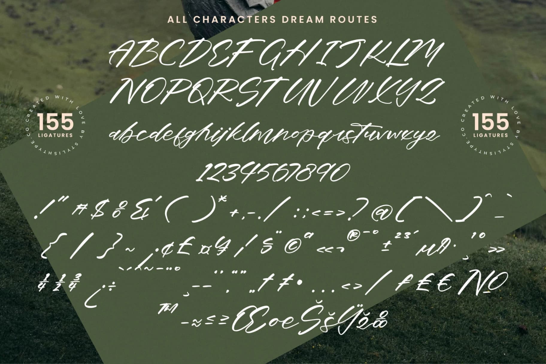 Preview 18 for Dream Routes - Modern Calligraphy Script