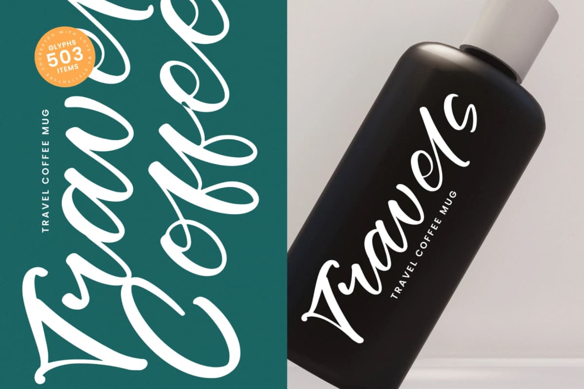 Globals Simple - Bold Calligraphy Script font preview 10