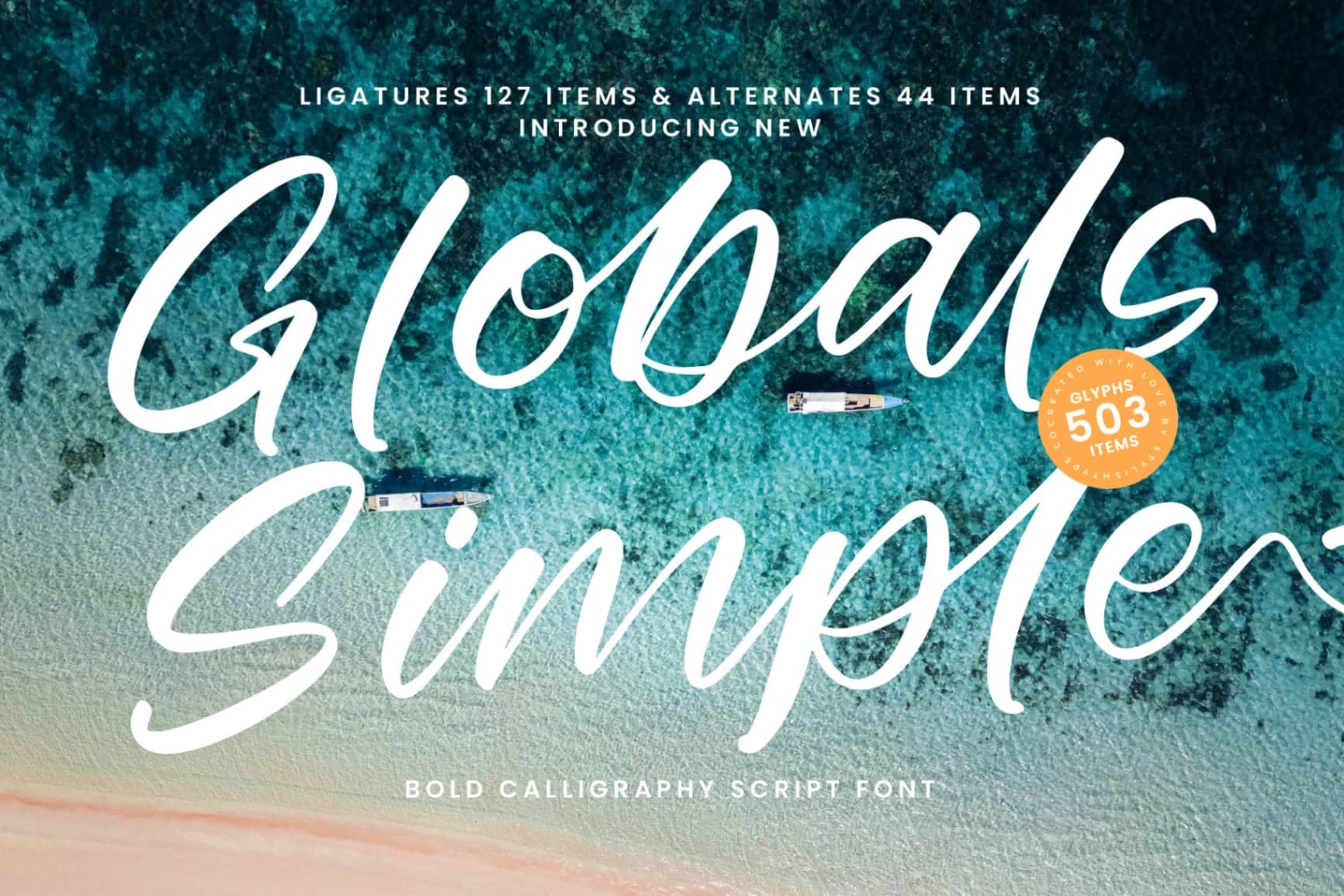 Preview of Globals Simple - Bold Calligraphy Script font