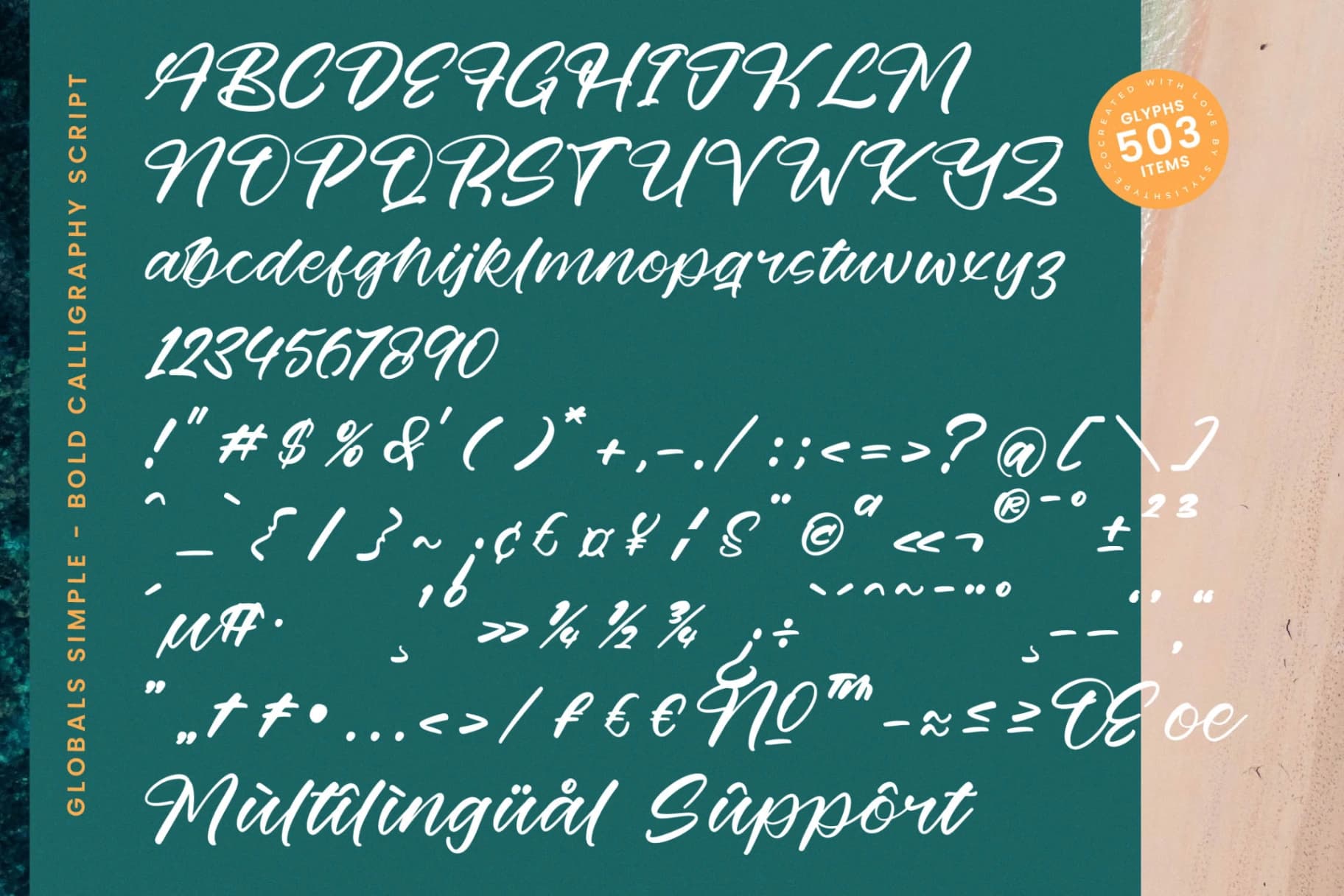 Preview 19 for Globals Simple - Bold Calligraphy Script